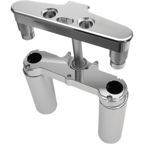 PartzBiz HD: 4415152-Hawg Halters HHI 41FBCR4 Chrome 4¬∞ Rake Triple Tree Harley FLSTF FLSTFB 86-17 Softail Best New Front Suspension Fork Custom Chopper Bobber motorcycle Upgrade Replacement 