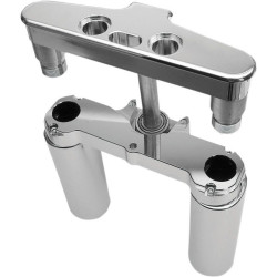 PartzBiz HD HHI-41FBCR6 - Hawg Halters HHI 41FBCR6 Chrome 6¬∞ Rake Triple Tree Harley FLSTF FLSTFB 86-17 Softail Best New Front Suspension Fork Custom Chopper Bobber motorcycle Upgrade Replacement 