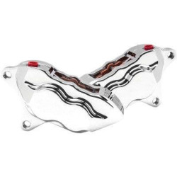 PartzBiz HD HHI-FKDDCC5018 - Hawg Halters HHI Chrome FKDDCC5018 4-Piston Front Dual Disc Calipers Harley FLH/T 08-19 pads replacement part best for touring electra road street glide king trike three wheeler quality polished 1701-0587 17010587 PartzBiz HD HHI-FKDDCC5018 - Hawg Halters HHI Chrome FKDDCC5018 4-Piston Front Dual Disc Calipers Harley FLH/T 08-19 pads replacement part best for touring electra road street glide king trike three wheeler quality polished 1701-0587 17010587
