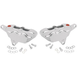 PartzBiz HD HHI-FKDDCC550 - Hawg Halter HHI Chrome FKDDCC550 4 ลูกสูบด้านหน้าแผ่นดิสก์คาลิปเปอร์ Harley FLH/T 84-99 PartzBiz HD HHI-FKDDCC550 - Hawg Halter HHI Chrome FKDDCC550 4 ลูกสูบด้านหน้าแผ่นดิสก์คาลิปเปอร์ Harley FLH/T 84-99