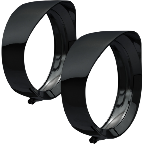 PartzBiz HD: 4415085-Headwinds Black Mariah 4.5 ”Spot Light Trim Ring Harley & Custom Chopper