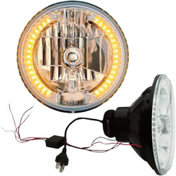 PartzBiz HD DS20012223 - Headwinds Chrome ไฟหน้า 7 นิ้วพร้อมไฟเลี้ยว LED Snake Eye H4 Harley PartzBiz HD DS20012223 - Headwinds Chrome ไฟหน้า 7 นิ้วพร้อมไฟเลี้ยว LED Snake Eye H4 Harley