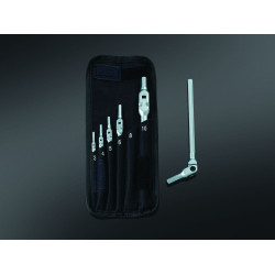 PartzBiz HD KA6009 - HexPro Six-Piece Metric Pivot Head Wrench Set - 6009