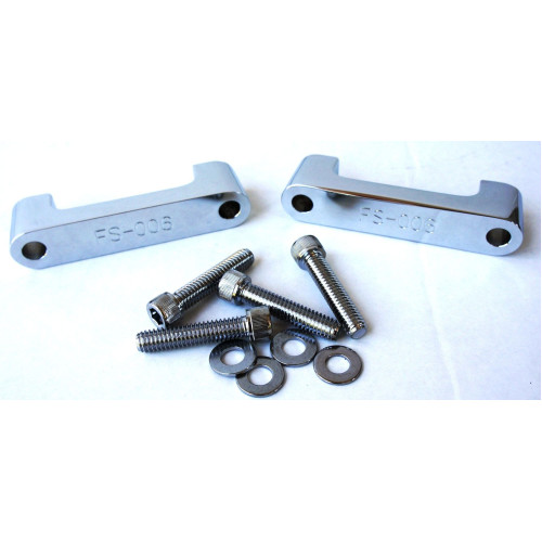 PartzBiz HD: 4414944-HHI Chrome Fender FLH .94" Spacers For 23" 26" Fenders 6" Wide Harley FLH/T | FSK-C06
