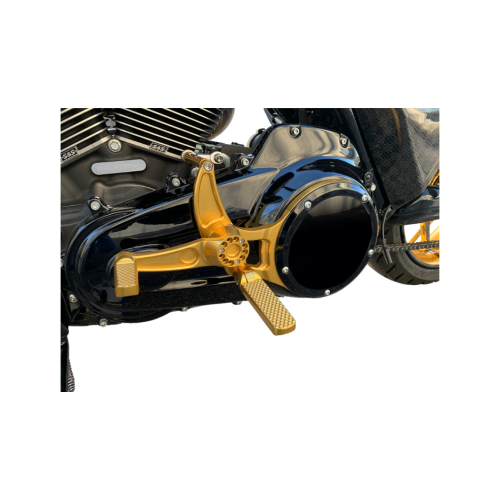 PartzBiz HD: 4414947-ชุดแปลง HHI Dominator Mid Control MCK-FH16GS-FK Harley 15-20 FLH/T Gold | MCK-FH16GS-FK
