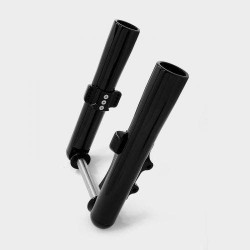 PartzBiz HD HHI-49FLSB-25M-A - HHI Hawg Halters Bomber Black 49mm Single Disc NON ABS Lower Fork Legs Harley 14-up PartzBiz HD HHI-49FLSB-25M-A - HHI Hawg Halters Bomber Black 49mm Single Disc NON ABS Lower Fork Legs Harley 14-up