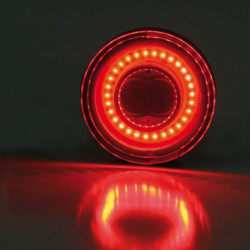 PartzBiz HD DS20202103 - Highsider Apollo Amber ไฟท้าย/ไฟเบรค LED และไฟเลี้ยว CNC Universal 254-170