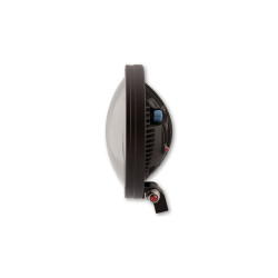 PartzBiz HD DS20012574 - Highsider สีดำ 7 ” LED Adaptive Headlight Tilt Tech R-1 ตัวยึดด้านล่าง 223-257