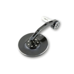PartzBiz HD DS06401594 - Highsider Black Conero Bar End Mirror 7/8 to 1" Adjustable CNC M10 Universal