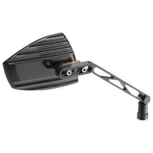 PartzBiz HD: 4414883-Highsider Black Gold Wave Mirrors Adjustable CNC M10 Universal