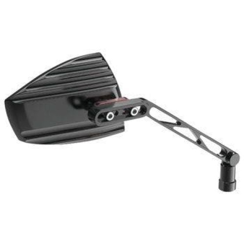 PartzBiz HD: 4414891-Highsider Black Red Wave Mirrors Adjustable CNC M10 Universal PartzBiz HD: 4414891-Highsider Black Red Wave Mirrors Adjustable CNC M10 Universal