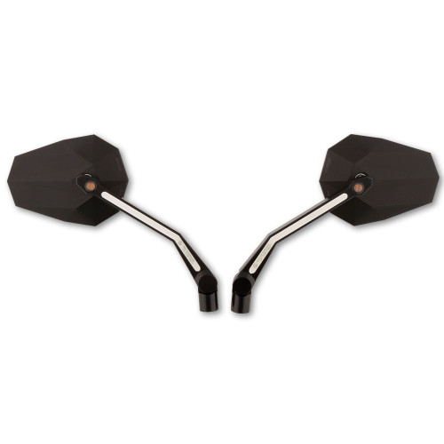 PartzBiz HD: 4414855-Highsider Black Stealth X-4 Turn Signal & Running Light Mirror CNC Universal PartzBiz HD: 4414855-Highsider Black Stealth X-4 Turn Signal & Running Light Mirror CNC Universal