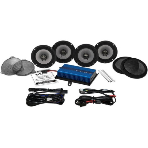 PartzBiz HD: 4414819-Hogtunes Complete 200 วัตต์แอมป์ G4 4 ชุดลำโพง 14-19 Harley Touring Ultra FL G4 ULTRA KIT-RM