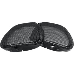 PartzBiz HD DS44050351 - Hogtunes Thick Mesh Front Fairing Speaker Grilles Harley Road Glide FLTR/X 98-13 | 57 MESH