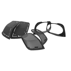 PartzBiz HD DS44050892 - Hogtunes Retro 6x9 ฝาปิดตัดชุดลำโพงสำหรับ Harley Saddlebag ฝาปิด FLH/T 14-23 | ฝา RETRO-RM