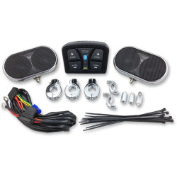 PartzBiz HD DS44050340 - Hogtunes Universal Handlebar Audio Speakers Bluetooth Kit for Harley or Metric | MA4-BT