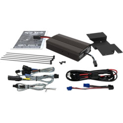 PartzBiz HD DS44050521 - Hogtunes Wild Boar 300 Watt 2 Channel Amp & Install Kit 14-19 Harley Touring amplifier sound system upgrade 4405-0521 44050521