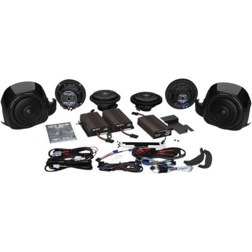 PartzBiz HD: 4414773-Hogtunes Wild Boar Whole Hog 900 Watt Amp & Speaker Kit Harley Ultra 14-19