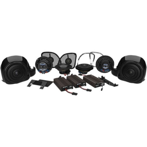 PartzBiz HD: 4414774-Hogtunes Wild Boar Whole Hog RG แอมป์ 900 วัตต์และชุดลำโพง 6 ตัว Harley Ultra 16-19 อัพเกรดระบบเสียง 4405-0544 44050544