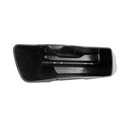 PartzBiz HD HW151001 - Hogworkz 4" Stretched Dual Saddlebags w/ Lids Harley '14-'18 FLH Unpainted | HW151001