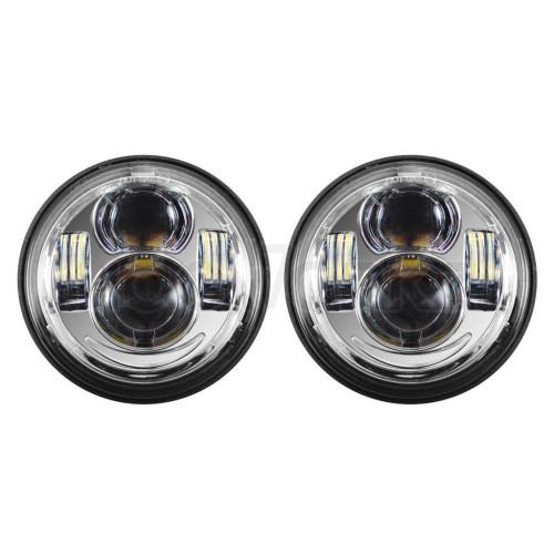 PartzBiz HD: 4414758-Hogworkz 4.65" Chrome LED Daymaker Style Headlights for Harley Dyna Fat Bob | HW195207 PartzBiz HD: 4414758-Hogworkz 4.65" Chrome LED Daymaker Style Headlights for Harley Dyna Fat Bob | HW195207