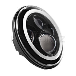 PartzBiz HD HW167005 - Hogworkz 7" LED Black HaloMaker Headlight (Harley Daymaker Replacement)