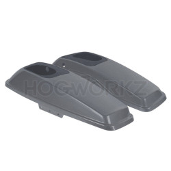PartzBiz HD HW153004 - Hogworkz Vivid Black 6" x 9" Speaker Lids Harley Touring 93-13 Saddlebags | HW152008