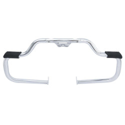PartzBiz HD HW157014 - Hogworkz Chrome 1.25” การ์ดเครื่องยนต์ Crash Bar Harley FL Softail M8 18-Up HW157014 ดีที่สุดสำหรับ breakout fat boy bob low slim sport glide Heritage deluxe street Performance Highway HW157015