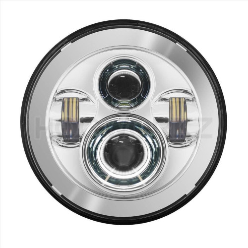 PartzBiz HD: 4414684-Hogworkz Chrome 7" LED Harley Daymaker Style Headlight 94-19 Harley FLH/T FLST Touring Softail