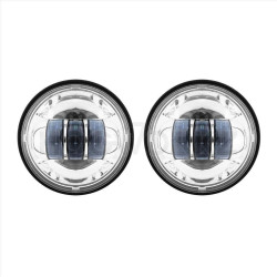 PartzBiz HD HW195001-HW195203 - Hogworkz Chrome 7" LED Harley Daymaker Style Headlight w/ Auxiliary Passing Lamp PartzBiz HD HW195001-HW195203 - Hogworkz Chrome 7" LED Harley Daymaker Style Headlight w/ Auxiliary Passing Lamp