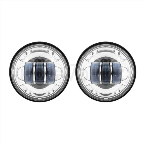 PartzBiz HD: 4414685-Hogworkz Chrome 7" LED Harley Daymaker Style Headlight w/ Auxiliary Passing Lamp