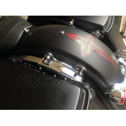 PartzBiz HD HW163002 - Hogworkz Chrome Detachable 4 Point Tour Pak Backrest Docking Hardware Harley 14-22 PartzBiz HD HW163002 - Hogworkz Chrome Detachable 4 Point Tour Pak Backrest Docking Hardware Harley 14-22