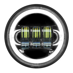 PartzBiz HD HW195206 - Hogworkz Harley Blackout 4.5" LED HaloMaker Auxiliary Passing Lamps 94-19 HW195206