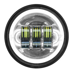 PartzBiz HD HW195205 - Hogworkz Harley Chrome 4.5" LED HaloMaker Auxiliary Passing Lamps 94-19 HW195205