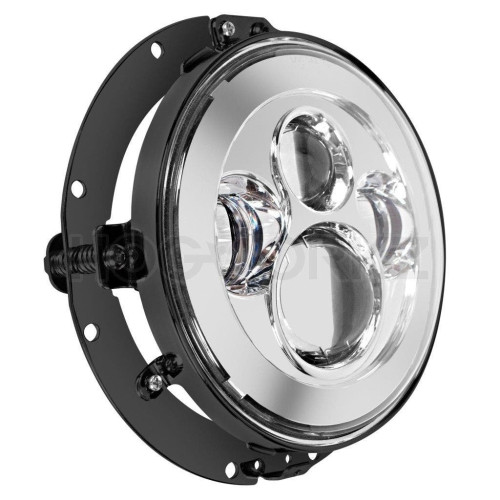 PartzBiz HD: 4414657-Hogworkz Harley Daymaker 7 ” ขายึดและวงแหวนสีดำ Repl OEM 68124-04B