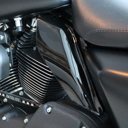 PartzBiz HD HW159112 - Hogworkz '09-'23 Mid-Frame Air Heat Deflectors Harley Touring Vivid Black | HW159112