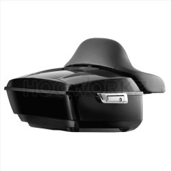PartzBiz HD HW229508 - Hogworkz HW229508 Vivid Black King Tour Pack w/ Full Backrest 97-18 Harley FLH/T