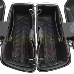 PartzBiz HD HW301029C - Hogworkz Standard Saddlebag Liners Choose Your Stitching Harley Touring 14-Up