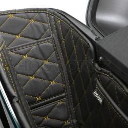 PartzBiz HD HW301028 - Hogworkz Standard Saddlebag Liners Black w/ Gold Stitching Harley Touring 14-Up