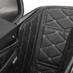 PartzBiz HD HW301030 - Hogworkz Standard Saddlebag Liners Black w/ Silver Stitching Harley Touring 14-Up