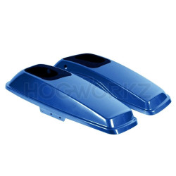 PartzBiz HD HW153006 - Hogworkz Vivid Black 6" x 9" Speaker Lids Harley Touring 93-13 Saddlebags | HW152008