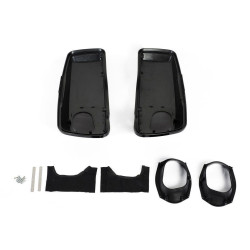 PartzBiz HD HW153008 - Hogworkz Vivid Black 6" x 9" Speaker Lids Harley Touring '14-'18 Saddlebags | HW153008