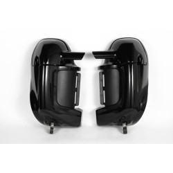 PartzBiz HD HW105008 - Hogworkz Lower Vented Fairing Lowers w/ Hardware Harley Touring (Vivid Black) | HW105008