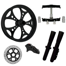 PartzBiz HD HOLESHOT-SNGL-BLK-KIT-23PCKG - Holeshot Black 23 ” ยางล้อเดี่ยวคราด Triple Trees Lowers & Sliders | HOLESHOT-SNGL-BLK-KIT-23PCKG