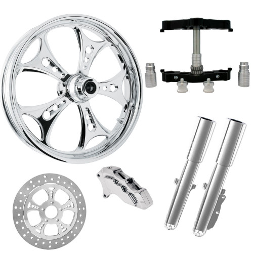 PartzBiz HD: 4414569-Holeshot Chrome 23 ” ยางล้อเดี่ยวคราด Triple Trees Lowers & Sliders | HOLESHOT-SNGL-CHR-KIT-23PCKG