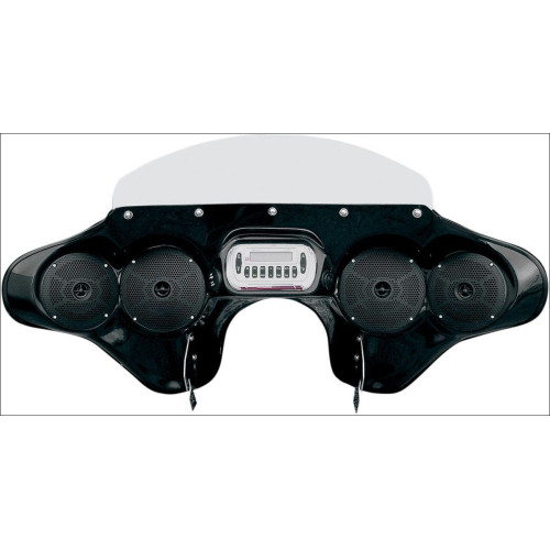 PartzBiz HD: 4414543-Hoppe 5566 Quick Detach Fairing w/ Speakers Jenson Stereo JHD40BT FLSTF | HDF-5566-FB