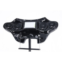 PartzBiz HD DS23300209 - Hoppe HPKT-0058A Jensen Touch Screen Fairing w/ Speakers 15-19 Harley FLRT Freewheeler audio sound system custom radio stereo upgrade