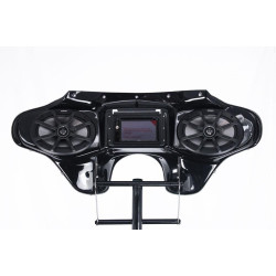 PartzBiz HD DS23300210 - Hoppe HPKT-0059A Jensen Touch Screen Fairing w/ Speakers 15-19 Harley FLRT Freewheeler audio sound system custom radio stereo upgrade