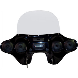 PartzBiz HD DS23300136 - Hoppe Mediazilla Quick Detach Fairing Speakers JHD40BT FLSTC Handlebar Control | HDF-SFT-MZ-HC