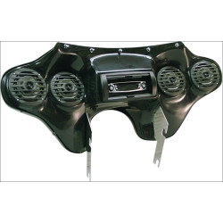 PartzBiz HD DS23300127 - Hoppe Quadzilla Quick Detach Fairing Speakers FLHR w/ Handlebar Control | HDF-RK-QZ-HC